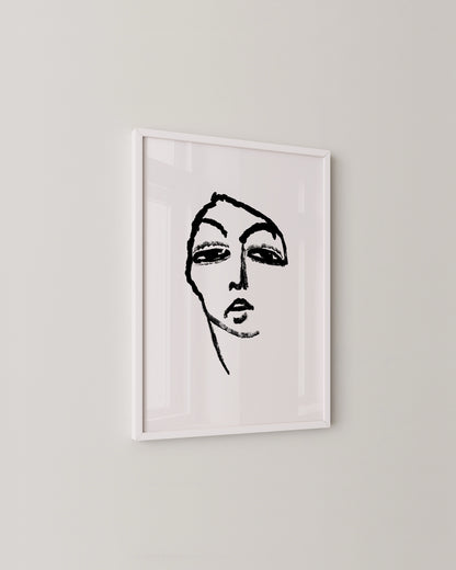 Head of a Woman Print- Wall Art -Paperhus- Printable wall art - Instant downloads - DIY home decor -Paperhus