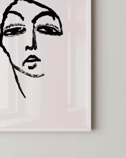 Head of a Woman Print- Wall Art -Paperhus- Printable wall art - Instant downloads - DIY home decor -Paperhus