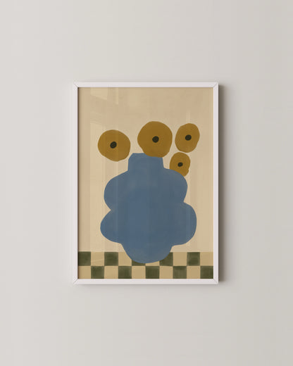 Blue Vase Print | Playful Wall Art