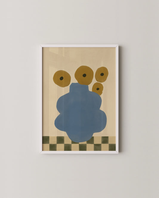 Blue Vase Print | Playful Wall Art
