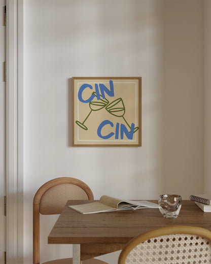 Cin Cin Print | Kitchen Wall Art