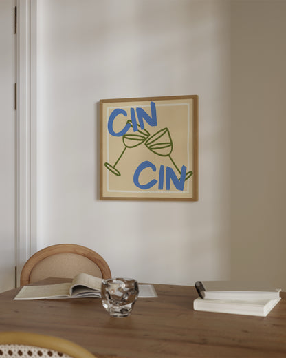 Cin Cin Print | Kitchen Wall Art