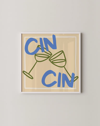 Cin Cin Print | Kitchen Wall Art