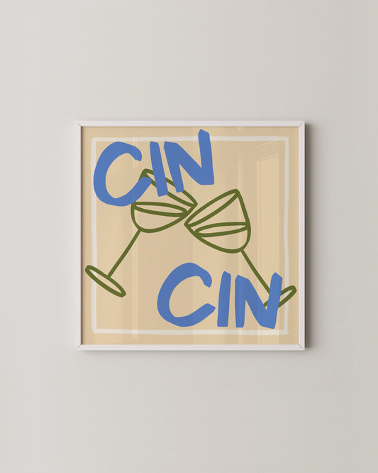 Cin Cin Print | Kitchen Wall Art