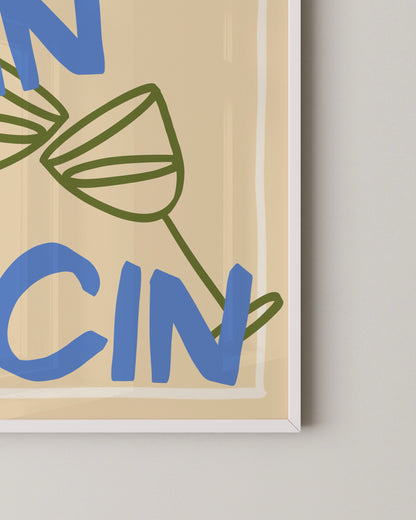 Cin Cin Print | Kitchen Wall Art