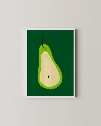 Crayon Pear Print | Eclectic Kitchen Print