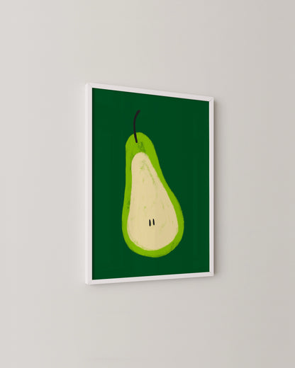 Crayon Pear Print | Eclectic Kitchen Print