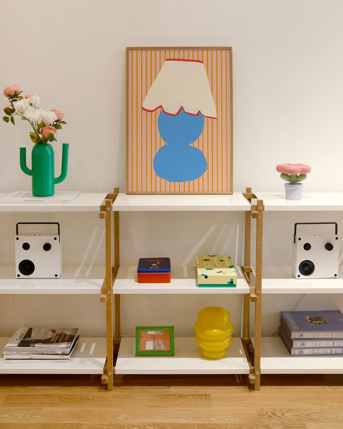 Retro Lamp Art Print | Eclectic Wall Art