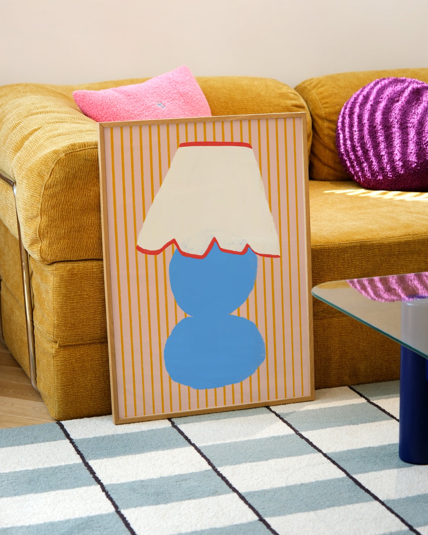 Retro Lamp Art Print | Eclectic Wall Art