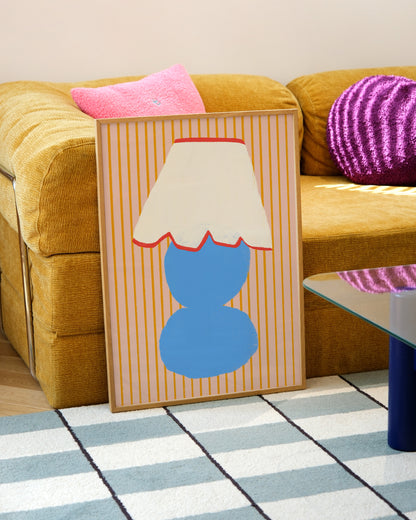 Retro Lamp Art Print | Eclectic Wall Art