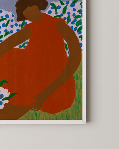 Leave me with the flowers Print | Floral Square Wall Art