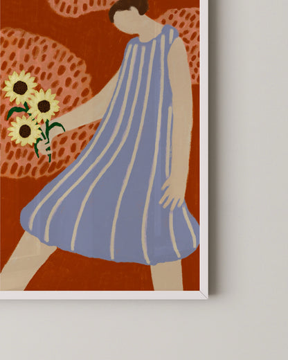 Ill Be With The Sunflowers Print | Colourful Print