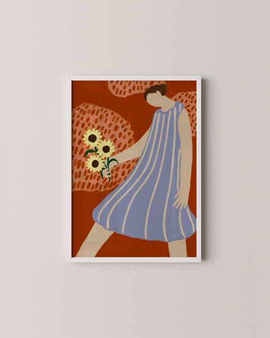 Ill Be With The Sunflowers Print | Colourful Print