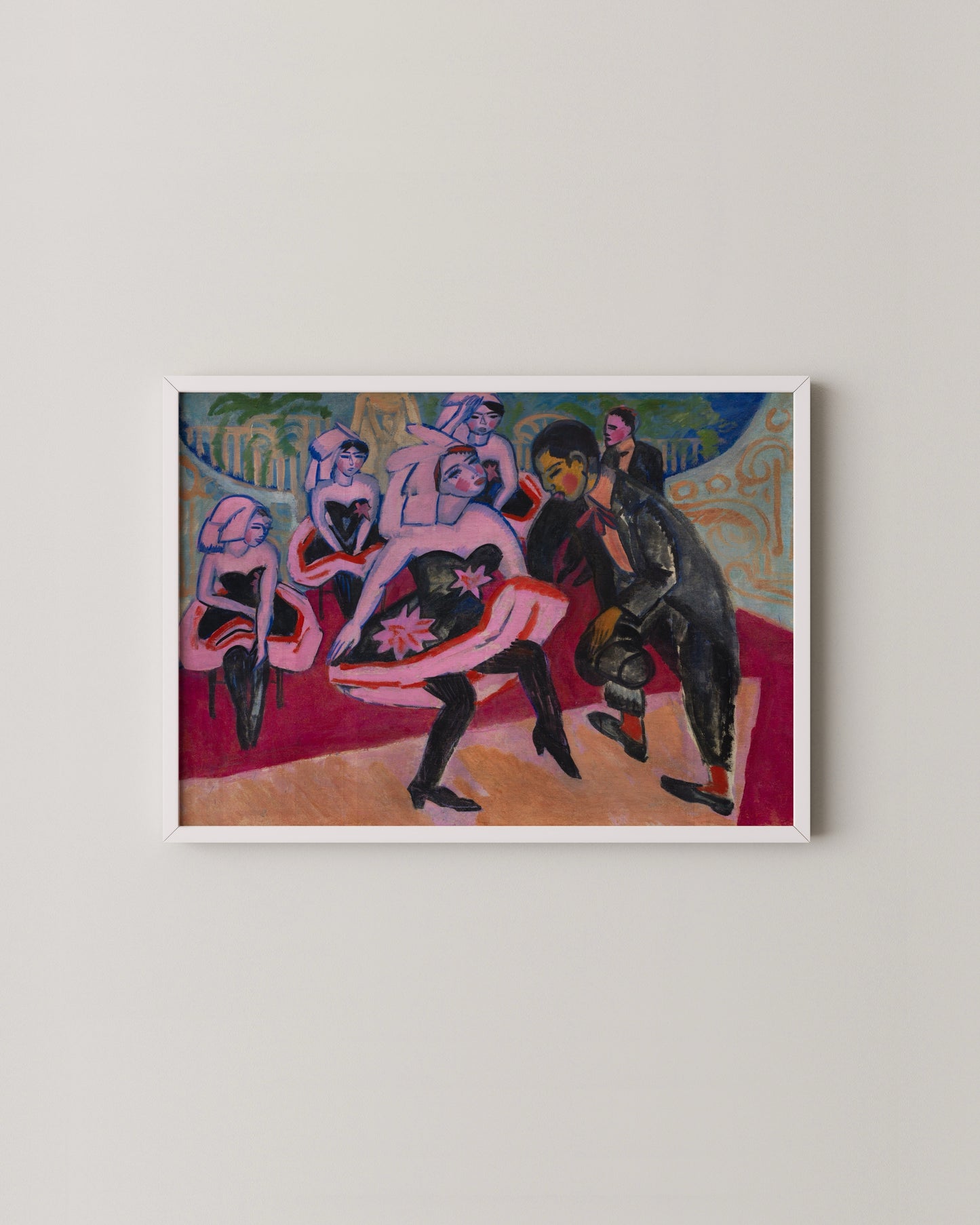 Tanz im Varieté Print | Vintage Art Poster with Modern Color Palette