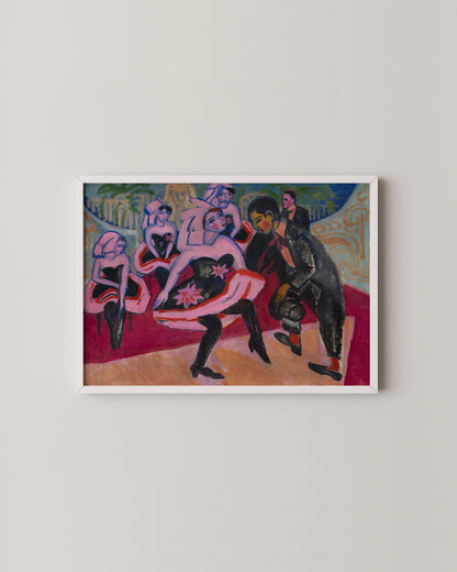 Tanz im Varieté Print | Vintage Art Poster with Modern Color Palette
