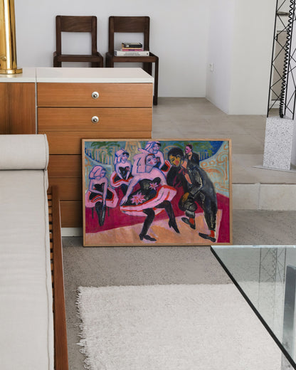 Tanz im Varieté Print | Vintage Art Poster with Modern Color Palette