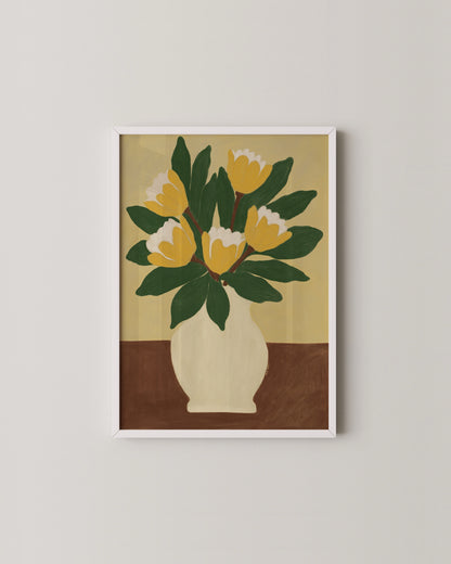 Yellow Tulips Print- Wall Art -Paperhus- Printable wall art - Instant downloads - DIY home decor -Paperhus