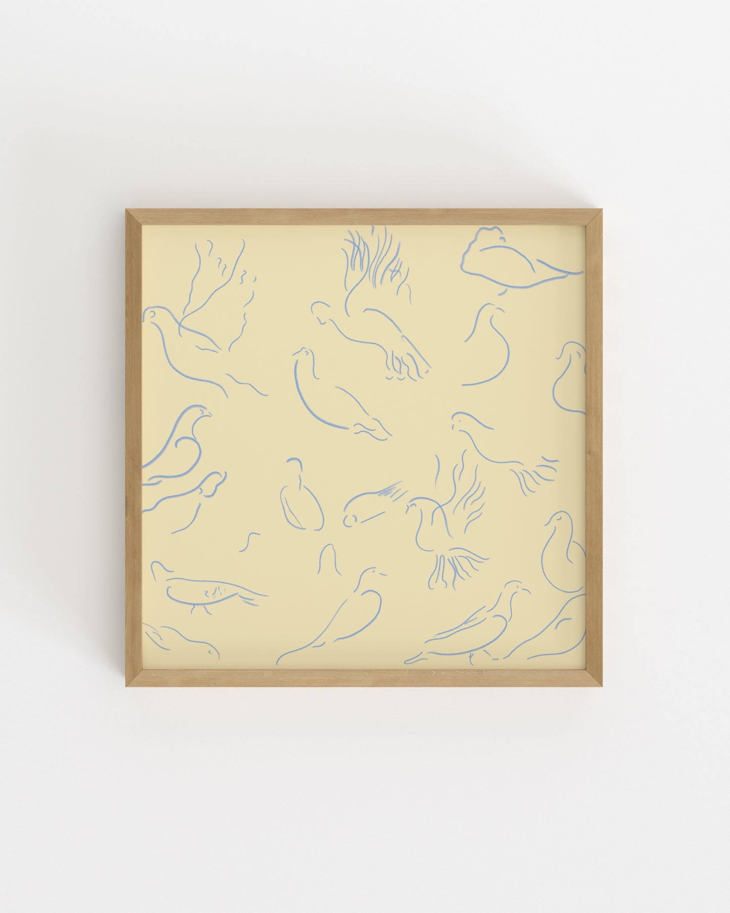 Square Edit. Bird Line printable wall art by Paperhus