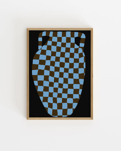 Checkered Vase Printable Wall Art | Digital Download printable wall art by Paperhus
