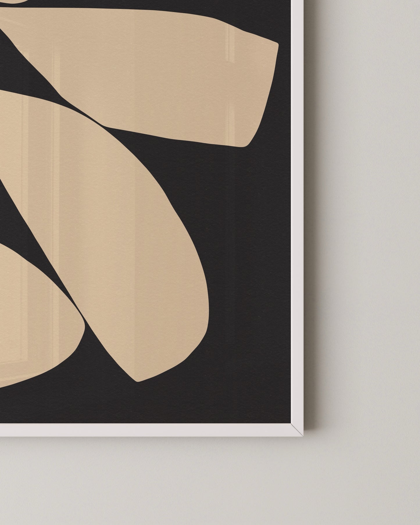 Beige Shape Print | Minimal Abstract Poster in Neutral Earth Tones