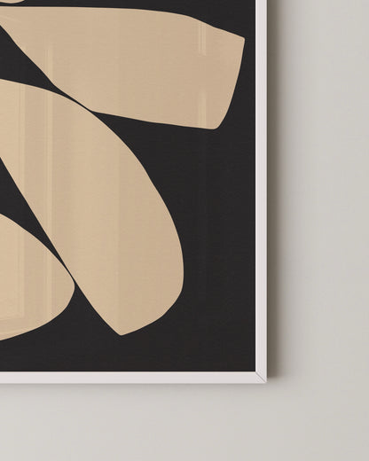 Beige Shape Print | Minimal Abstract Poster in Neutral Earth Tones