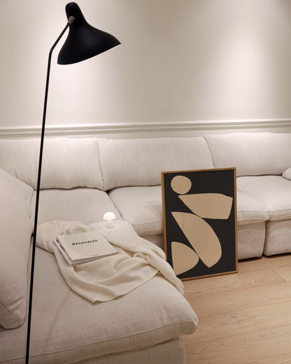 Beige Shape Print | Minimal Abstract Poster in Neutral Earth Tones