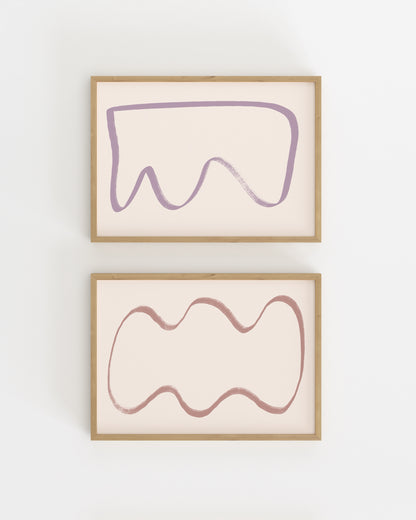 Horizontal Minimal. Set printable wall art by Paperhus