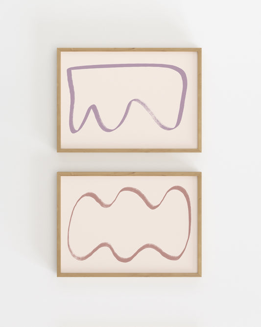 Horizontal Minimal. Set printable wall art by Paperhus