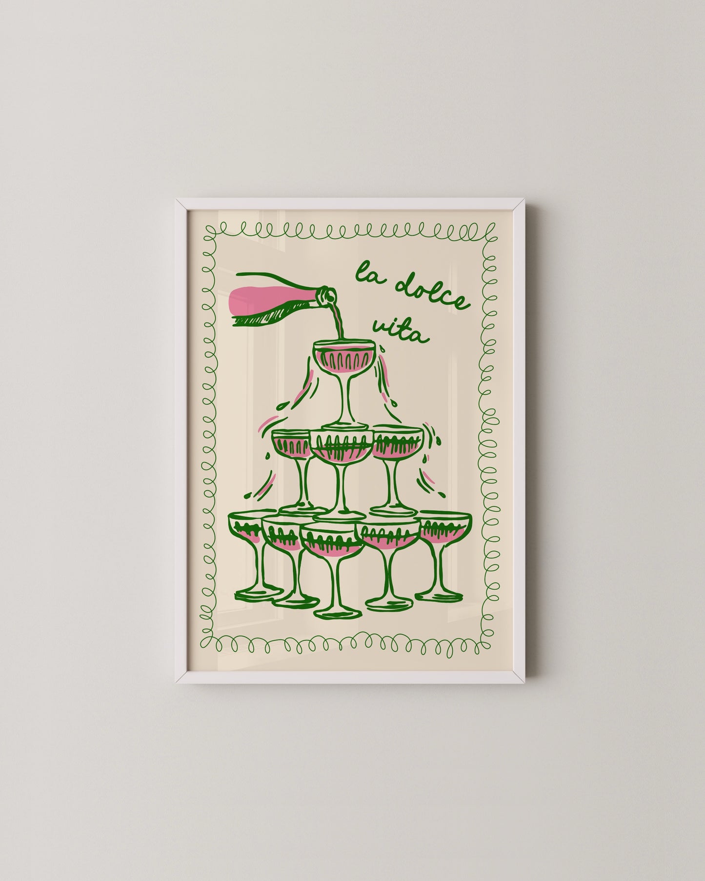 Gallery wall set of 8 | Yellow Eclectic Wall Art