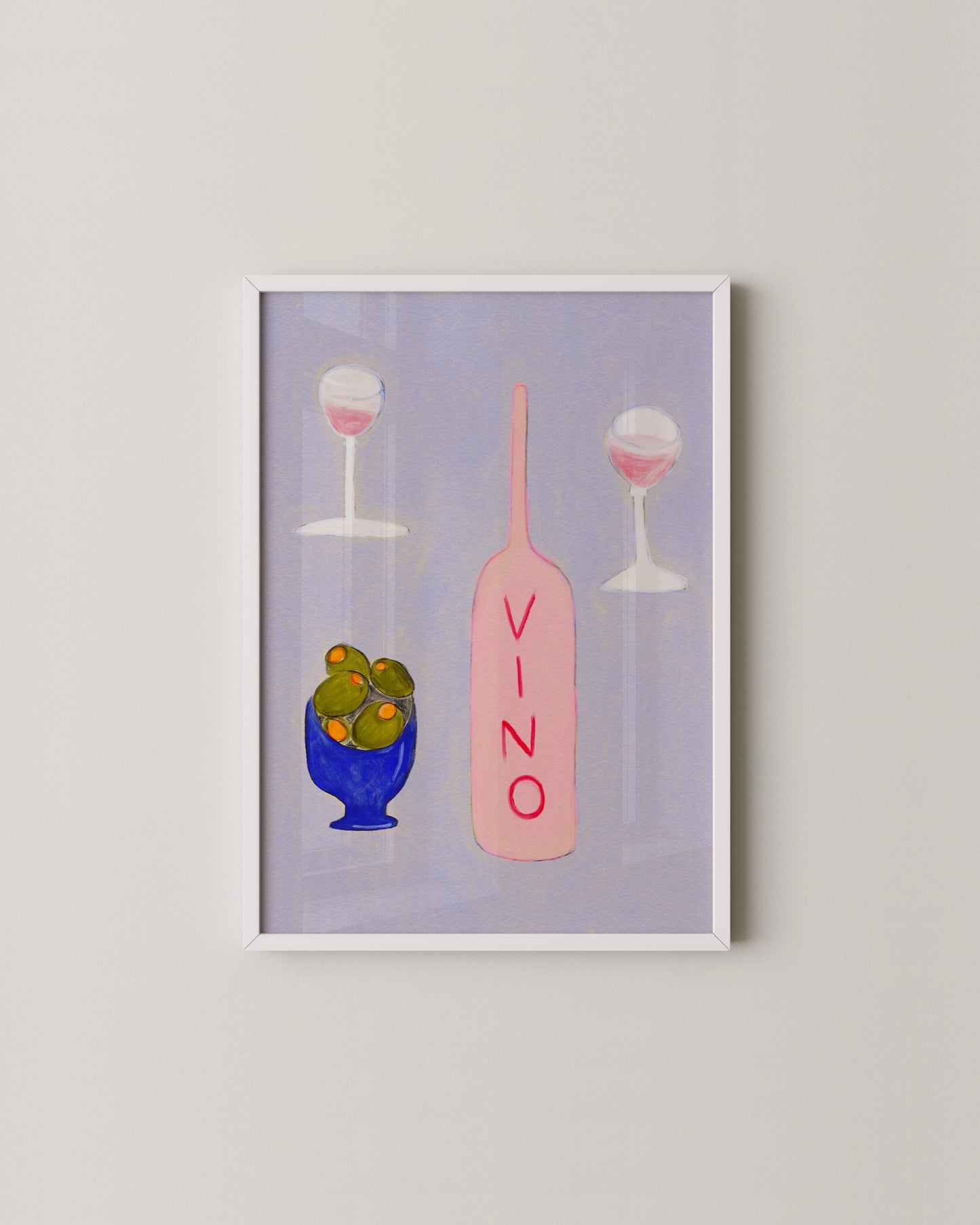 Vino Still Life Print | Eclectic Kitchen Print