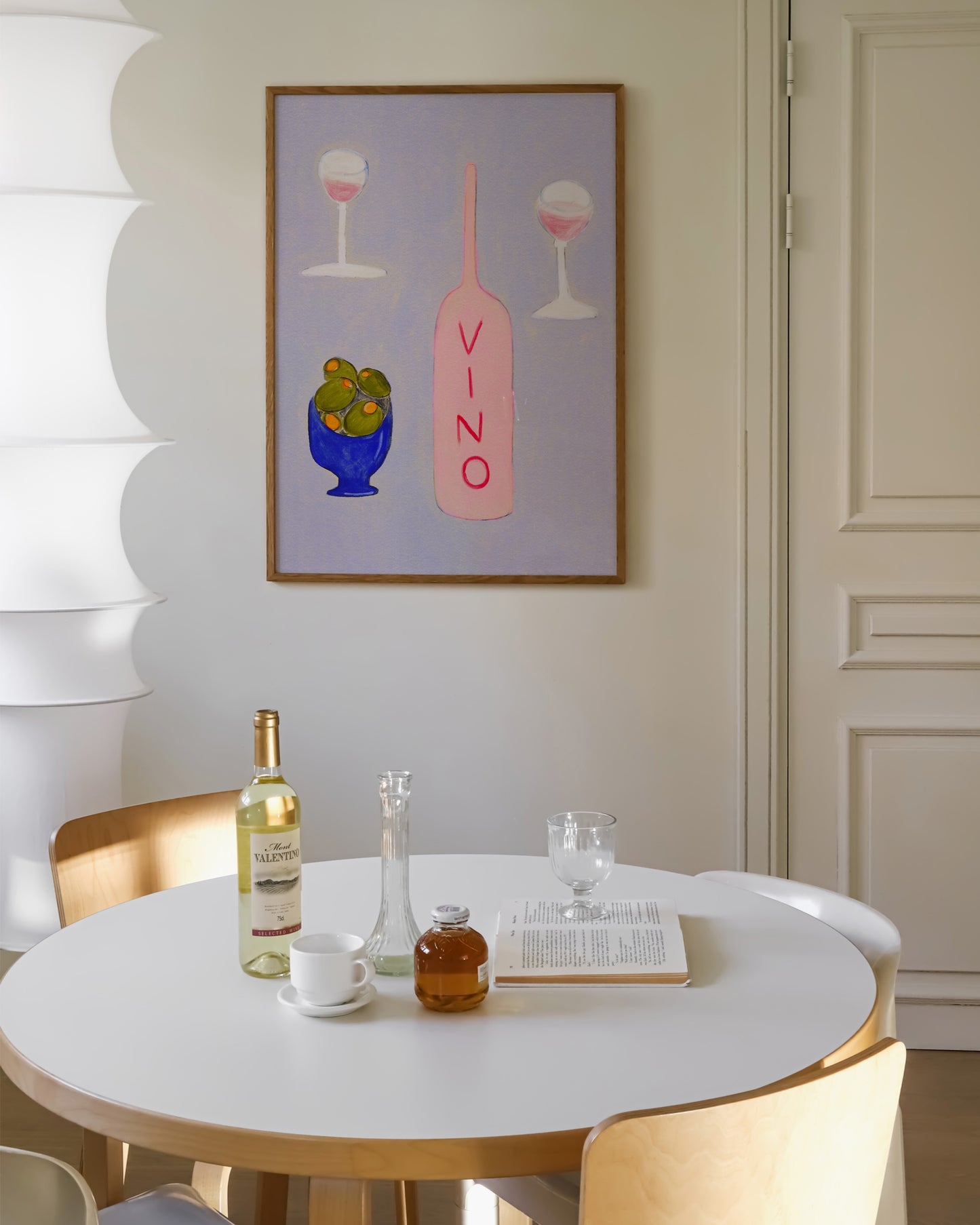 Vino Still Life Print | Eclectic Kitchen Print