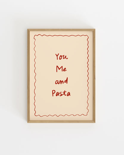 You Me Pasta printable wall art by Paperhus