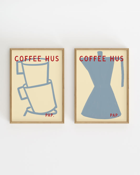 Coffee Hus. Print Set Of 2