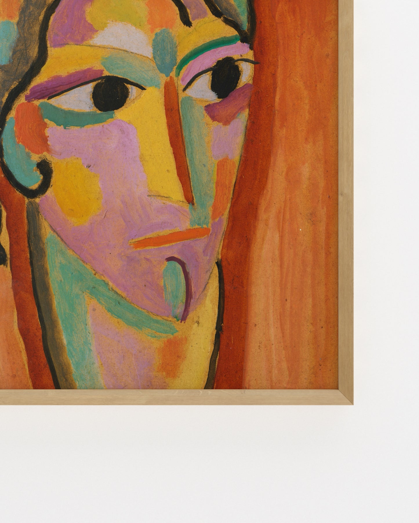 Expressionist portrait of a woman by Alexej von Jawlensky featuring vibrant colours and bold abstract facial features