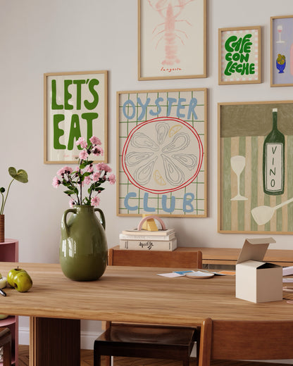 Gallery wall set of 6 | Eclectic Kitchen Decor