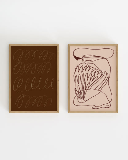 Modern Abstract. Print Set Of 2