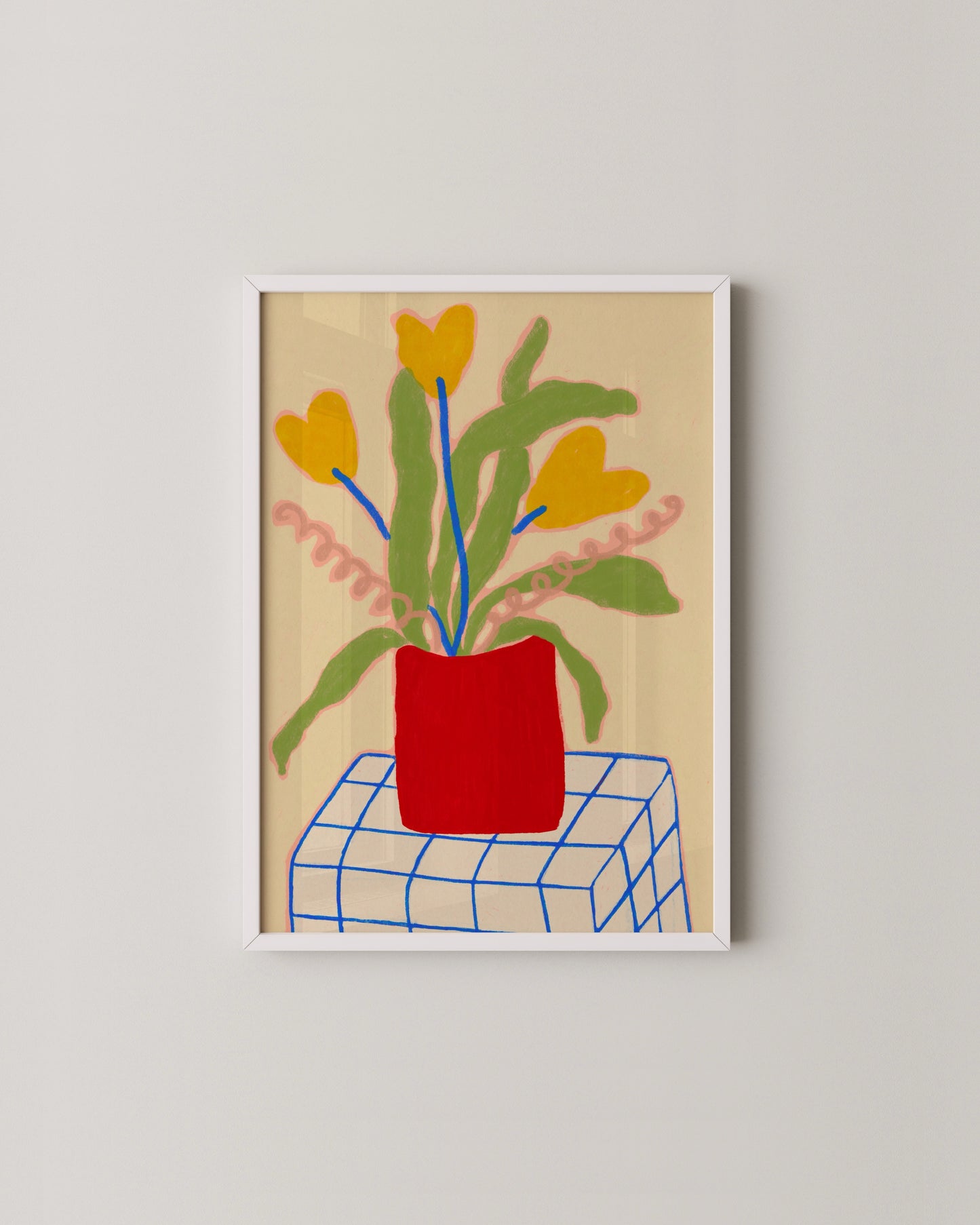 Red Vase Print | Quirky Wall Art Print