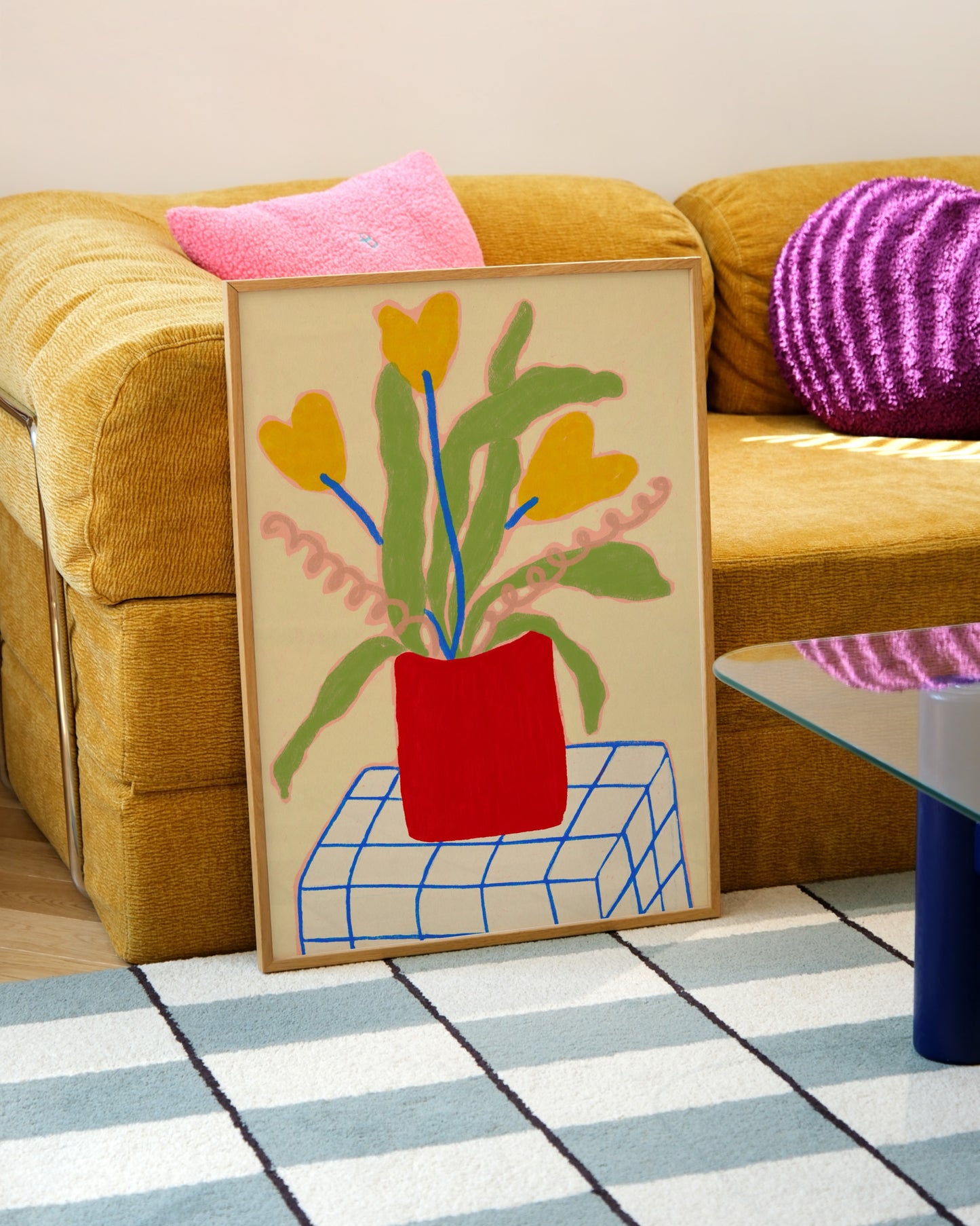 Red Vase Print | Quirky Wall Art Print