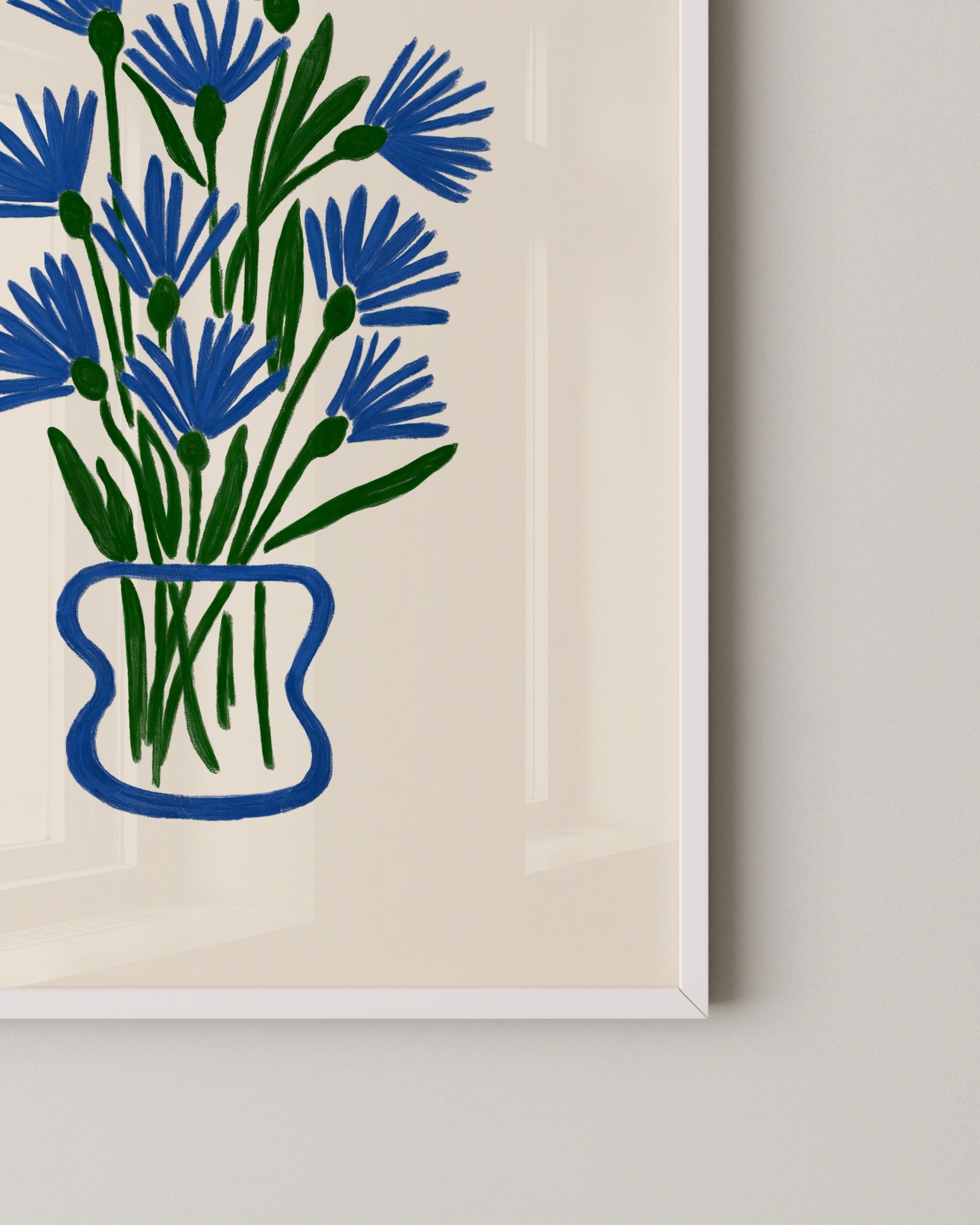 Blue Floral Print- Wall Art -Paperhus- Printable wall art - Instant downloads - DIY home decor -Paperhus