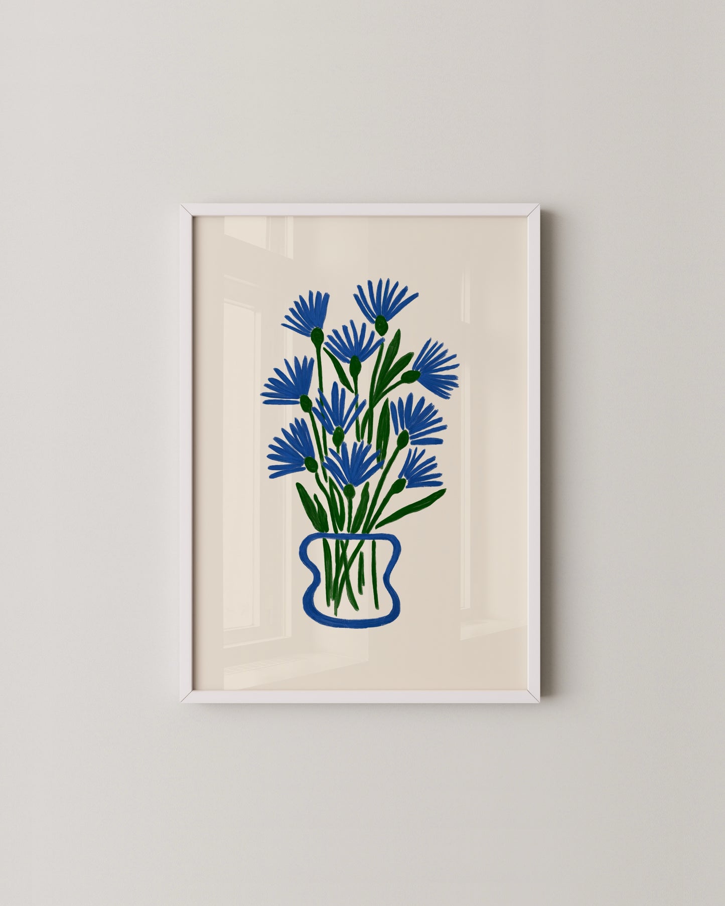 Blue Floral Print- Wall Art -Paperhus- Printable wall art - Instant downloads - DIY home decor -Paperhus