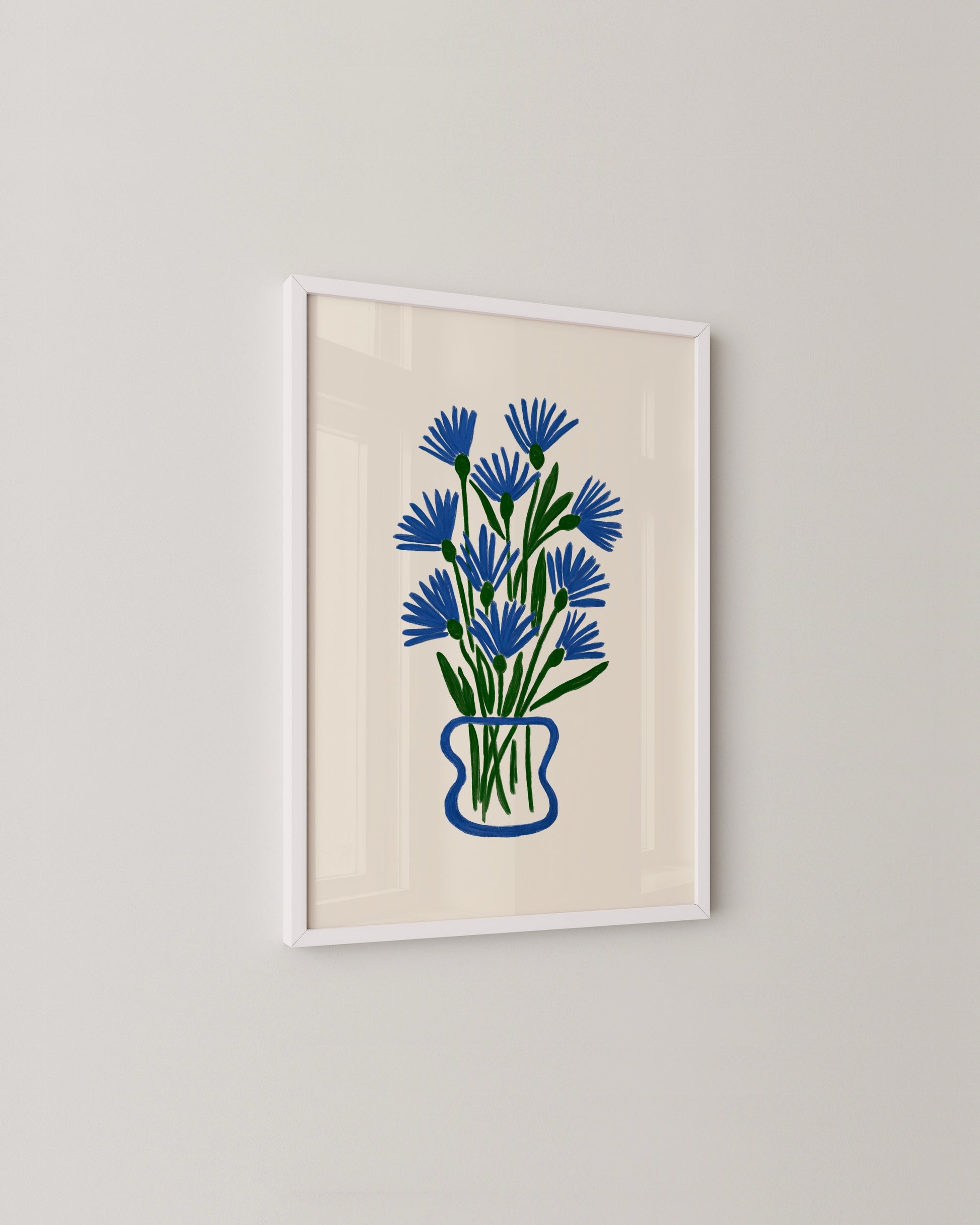 Blue Floral Print- Wall Art -Paperhus- Printable wall art - Instant downloads - DIY home decor -Paperhus