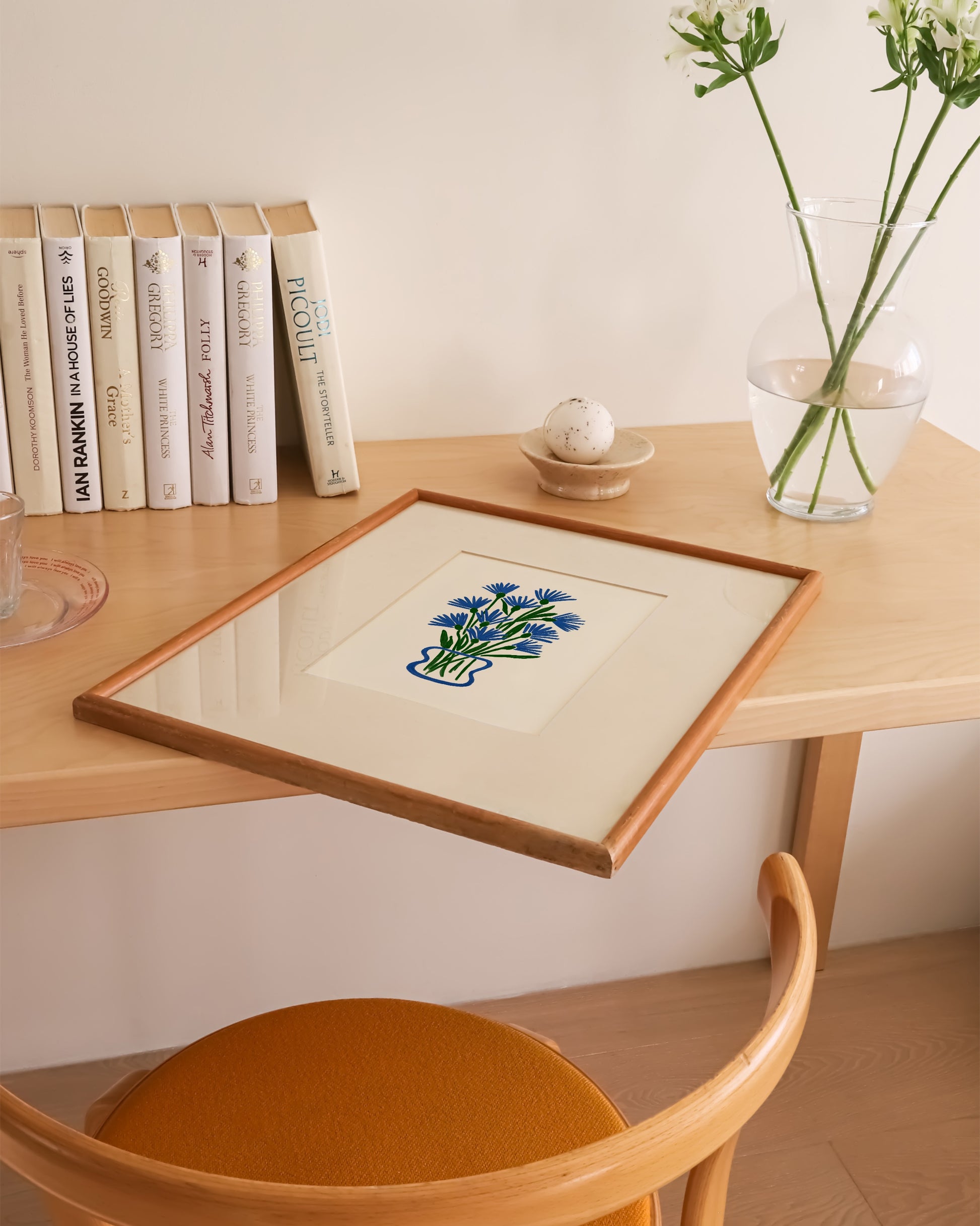 Blue Floral Print- Wall Art -Paperhus- Printable wall art - Instant downloads - DIY home decor -Paperhus