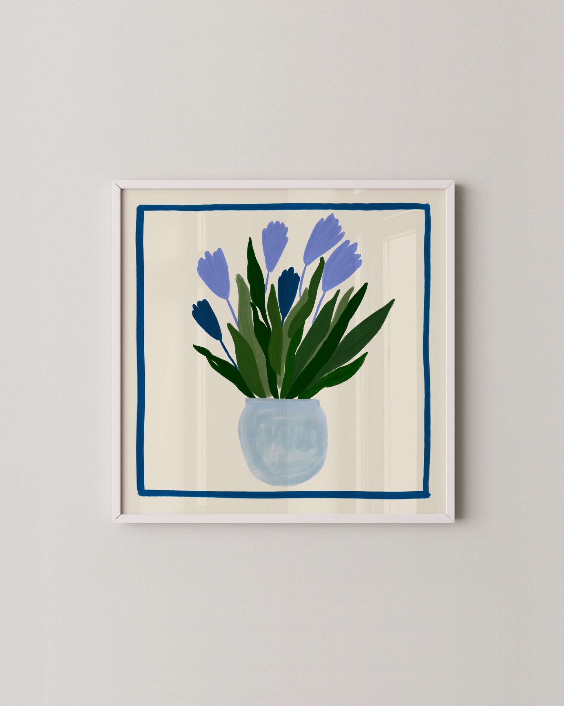 Blue Tulips Print- Wall Art -Paperhus- Printable wall art - Instant downloads - DIY home decor -Paperhus