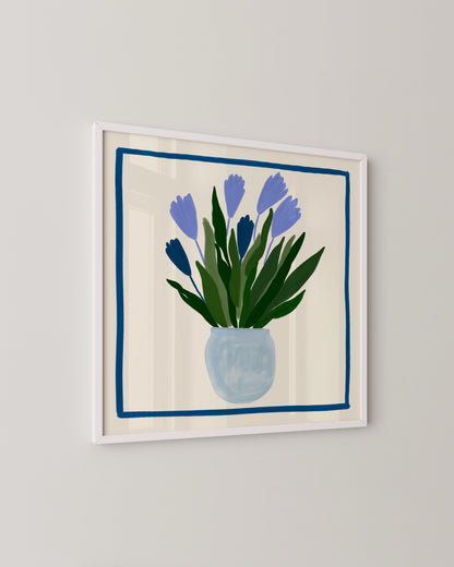 Blue Tulips Print- Wall Art -Paperhus- Printable wall art - Instant downloads - DIY home decor -Paperhus
