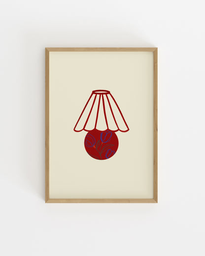 Lamp illustration Printable Wall Art | Digital Download printable wall art by Paperhus