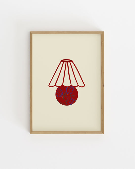 Lamp illustration Printable Wall Art | Digital Download printable wall art by Paperhus