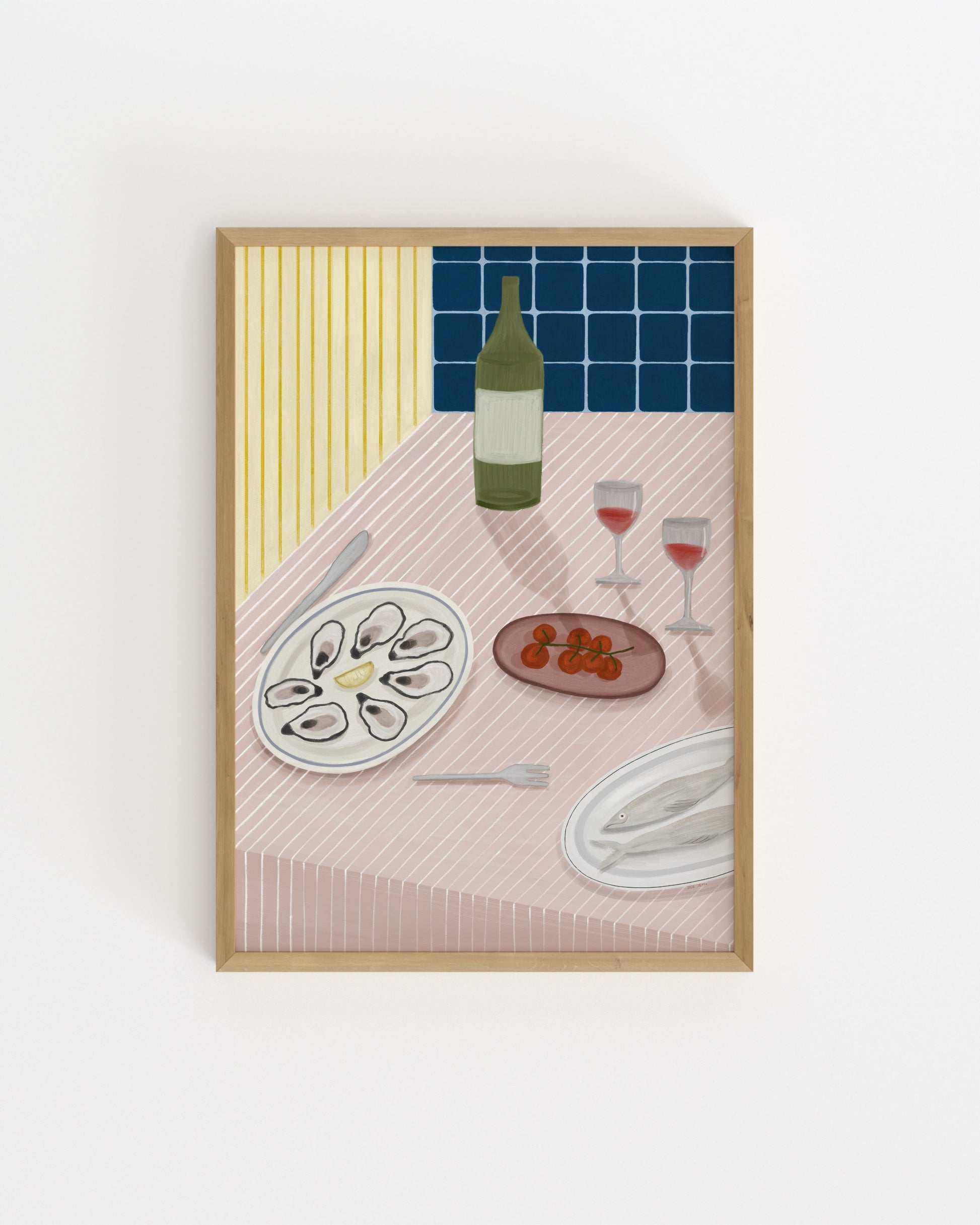 Wine & Oysters Printable Wall Art | Digital Download printable wall art by Paperhus