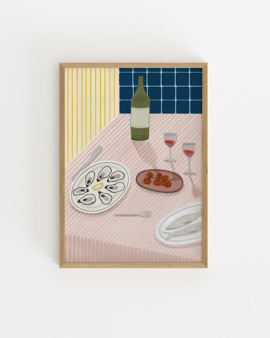 Wine & Oysters Printable Wall Art | Digital Download printable wall art by Paperhus