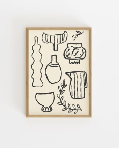 Ceramic Doodle Printable Wall Art | Digital Download printable wall art by Paperhus