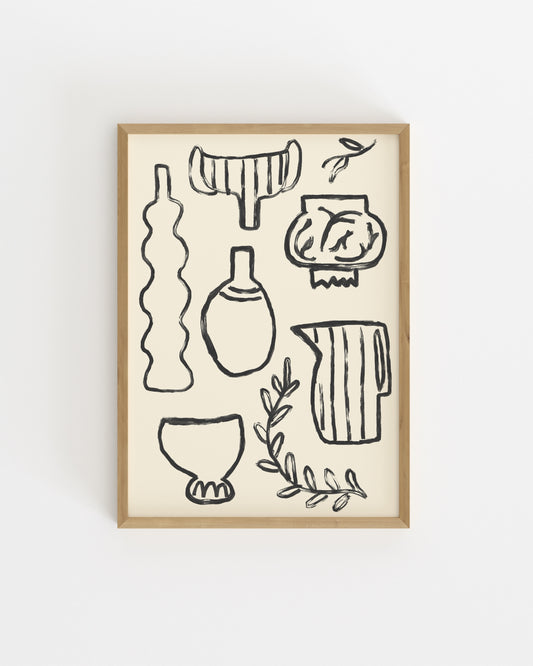 Ceramic Doodle Printable Wall Art | Digital Download printable wall art by Paperhus